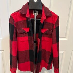 American Eagle Red and Black Checkered Flannel